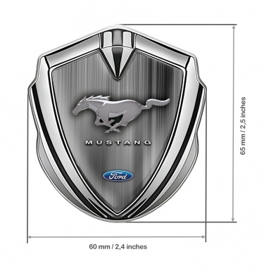 Ford Mustang Tuning Emblem Self Adhesive Silver Grey Aurora Effect