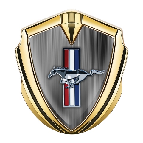 Ford Mustang Fender Emblem Badge Gold Aurora Colorful Logo