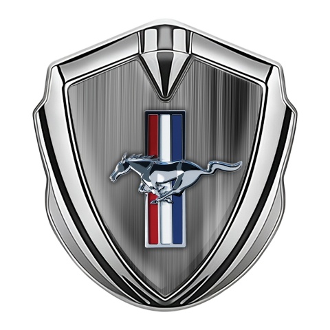 Ford Mustang Fender Emblem Badge Silver Aurora Colorful Logo