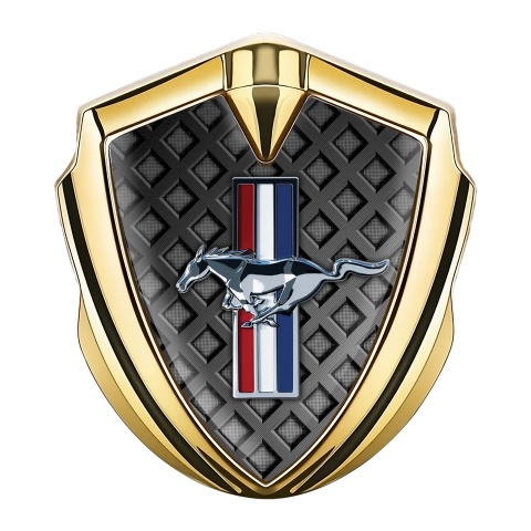 Ford Mustang Bodyside Emblem Gold Grille Template Color Logo