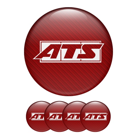 ATS Wheel Center Cap Domed Stickers Burgundy Classic