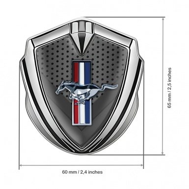 Ford Mustang Bodyside Emblem Silver Grille V Shaped Plates