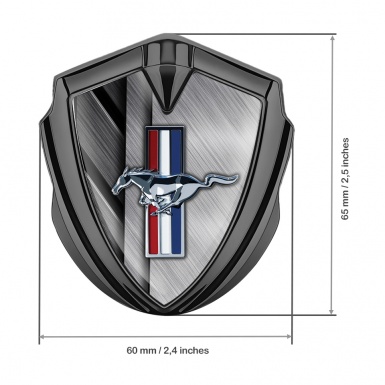 Ford Mustang Trunk Emblem Badge Graphite Stylish Tricolor Logo Design