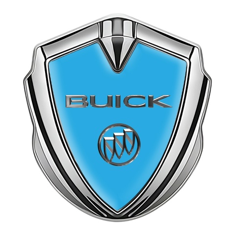 Buick Self Adhesive Bodyside Emblem Silver Blue Base Chrome Logo