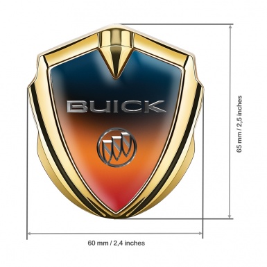 Buick Trunk Emblem Badge Gold Multitone Gradient Chrome Logo