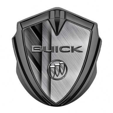 Buick Trunk Metal Emblem Graphite Plates Stack Brushed Metal Effect 