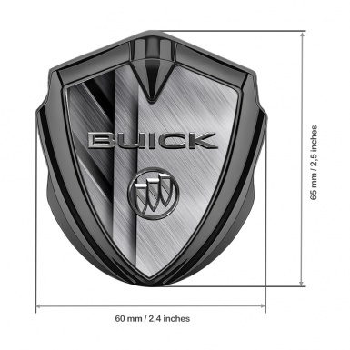 Buick Trunk Metal Emblem Graphite Plates Stack Brushed Metal Effect 