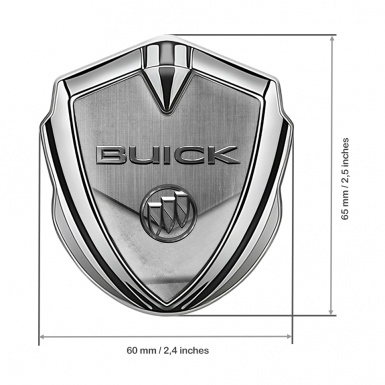 Buick Tuning Emblem Self Adhesive Silver Center Plate Grunge Design