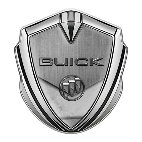 Buick Tuning Emblem Self Adhesive Silver Center Plate Grunge Design