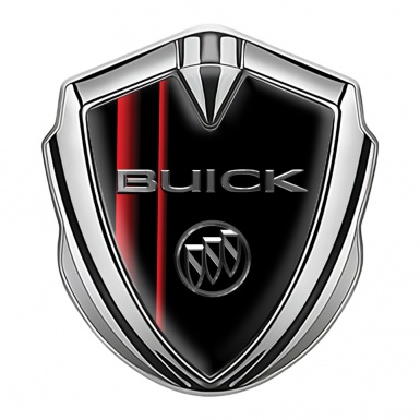 Buick Tuning Emblem Self Adhesive Silver Red Lanes Chrome Logo