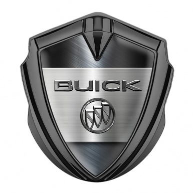 Buick 3D Car Metal Emblem Graphite Brushed Metal Plate Edition