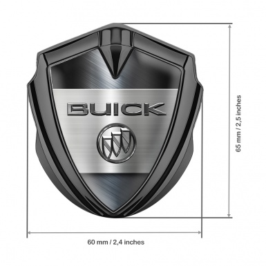 Buick 3D Car Metal Emblem Graphite Brushed Metal Plate Edition
