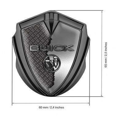 Buick Fender Metal Emblem Badge Graphite Metal Deck Chrome Effect