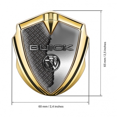 Buick Fender Metal Emblem Badge Gold Metal Deck Chrome Effect