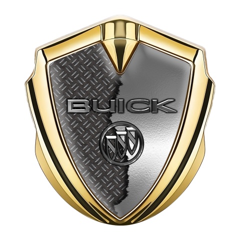 Buick Fender Metal Emblem Badge Gold Metal Deck Chrome Effect