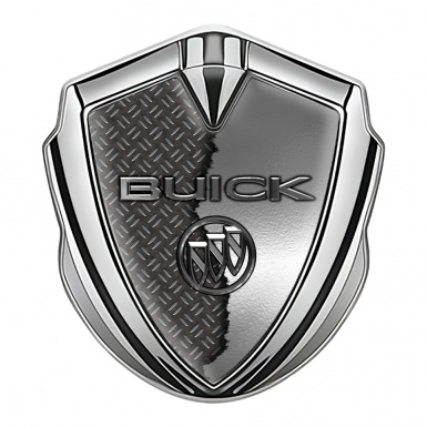 Buick Fender Metal Emblem Badge Silver Metal Deck Chrome Effect