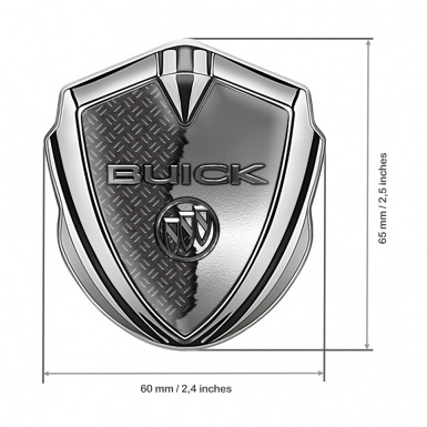 Buick Fender Metal Emblem Badge Silver Metal Deck Chrome Effect