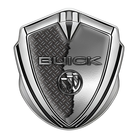 Buick Fender Metal Emblem Badge Silver Metal Deck Chrome Effect