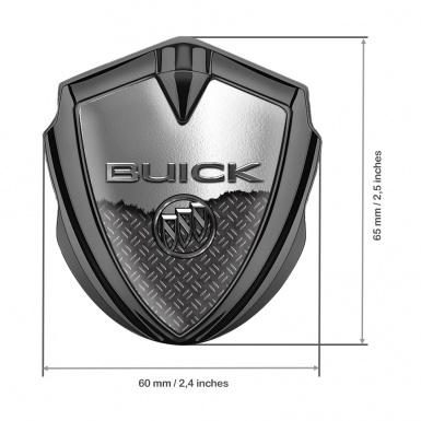 Buick Tuning Emblem Self Adhesive Graphite Half Torn Metal Effect