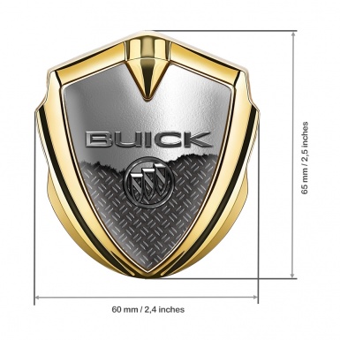 Buick Tuning Emblem Self Adhesive Gold Half Torn Metal Effect