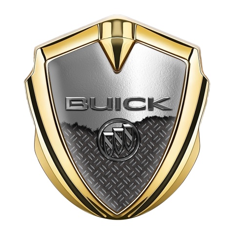 Buick Tuning Emblem Self Adhesive Gold Half Torn Metal Effect