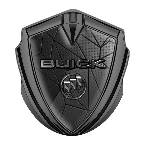 Buick 3D Car Metal Emblem Graphite Dark Mosaic Design Chrome Logo
