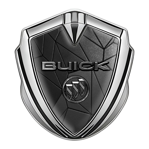 Buick 3D Car Metal Emblem Silver Dark Mosaic Design Chrome Logo