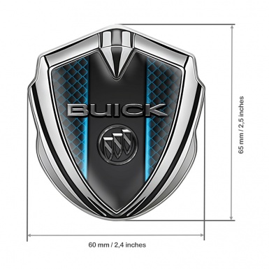 Buick Fender Emblem Badge Silver Blue Deck Chrome Logo Effect