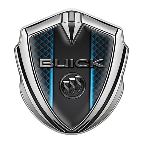 Buick Fender Emblem Badge Silver Blue Deck Chrome Logo Effect