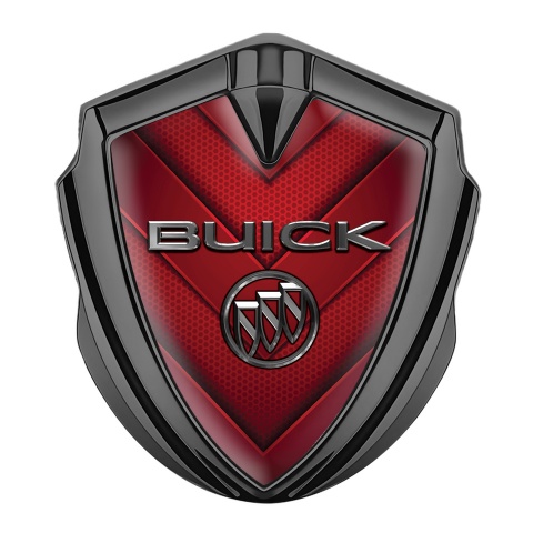 Buick Trunk Emblem Badge Graphite Red Grille V Shaped Design