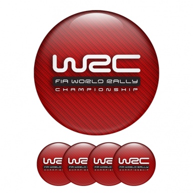 WRC World Rally Silicone Stickers Center Hub Carbon 