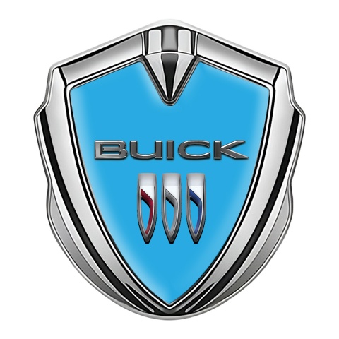 Buick Self Adhesive Bodyside Emblem Silver Blue Base Clean Design
