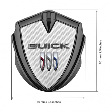 Buick Fender Emblem Badge Graphite White Carbon Base Clean Design