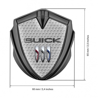 Buick Trunk Emblem Badge Graphite Grey Honeycomb Classic Logo
