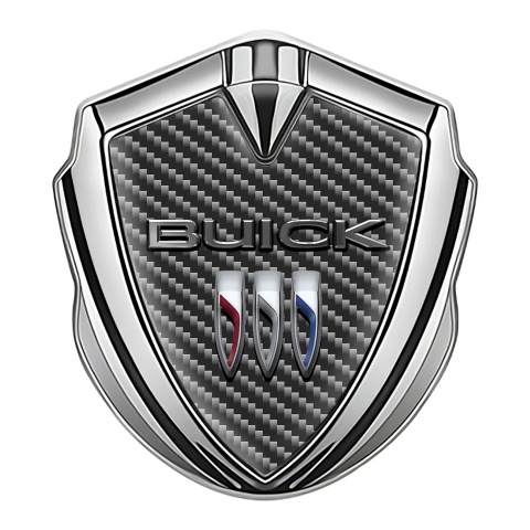 Buick Trunk Metal Emblem Silver Dark Carbon Base Clean Edition