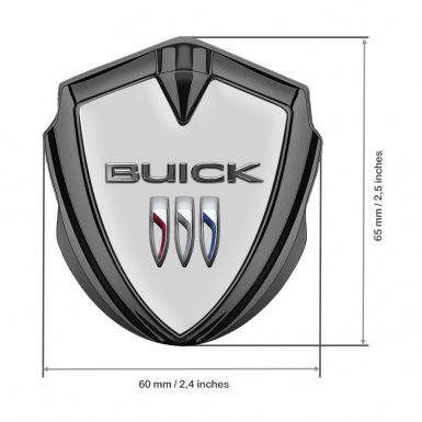 Buick Self Adhesive Bodyside Emblem Graphite Grey Base Classic Logo