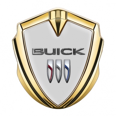 Buick Self Adhesive Bodyside Emblem Gold Grey Base Classic Logo