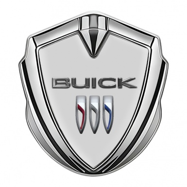 Buick Self Adhesive Bodyside Emblem Silver Grey Base Classic Logo