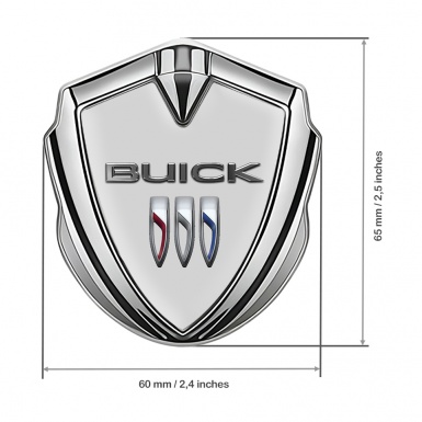 Buick Self Adhesive Bodyside Emblem Silver Grey Base Classic Logo