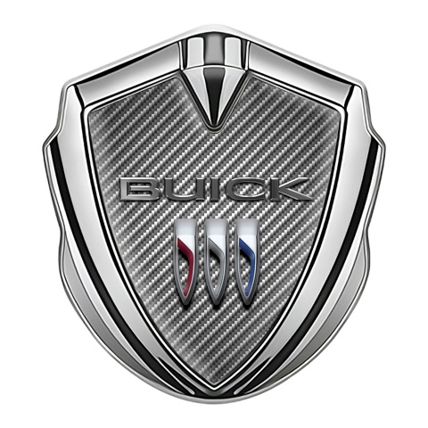 Buick Trunk Metal Emblem Silver Light Carbon Base Color Logo