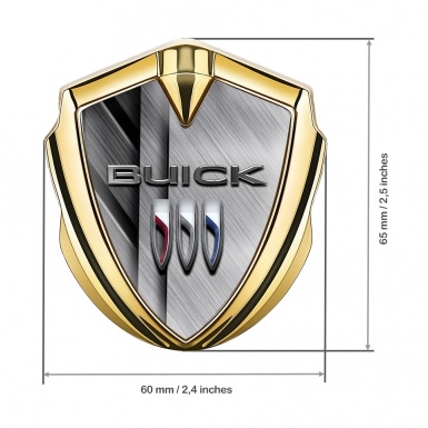 Buick Fender Emblem Badge Gold Crossed Metallic Plates Edition