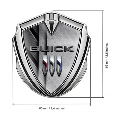 Buick Fender Emblem Badge Silver Crossed Metallic Plates Edition