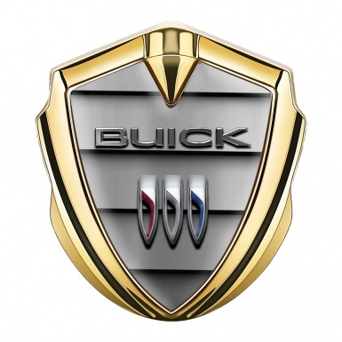 Buick Trunk Emblem Badge Gold Shutter Effect Chrome Edition