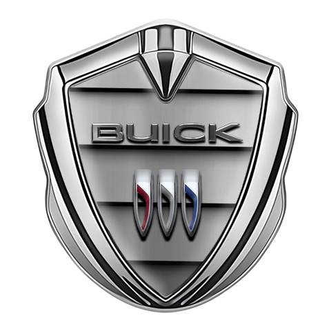 Buick Trunk Emblem Badge Silver Shutter Effect Chrome Edition