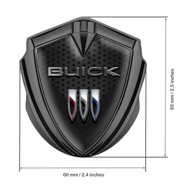 Buick 3D Car Metal Emblem Graphite Dark Mesh V Shape Design