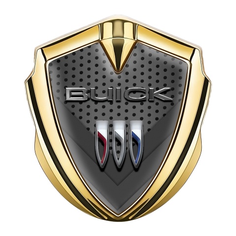 Buick Fender Emblem Badge Gold Light Mesh V Shape Edition
