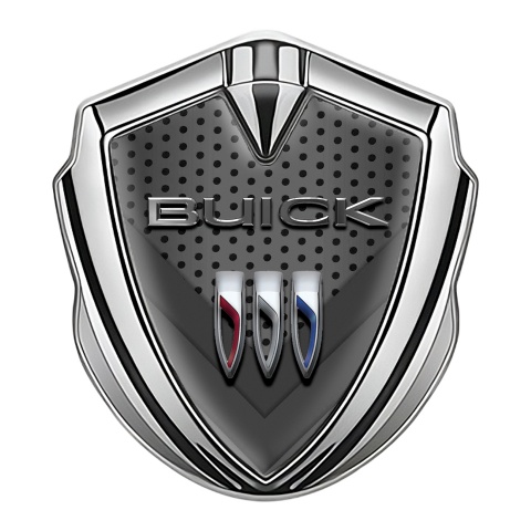 Buick Fender Emblem Badge Silver Light Mesh V Shape Edition