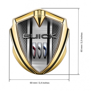 Buick Fender Metal Emblem Gold Metal Grille Sport Stripe Design