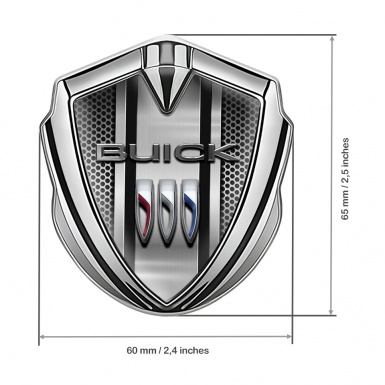 Buick Fender Metal Emblem Silver Metal Grille Sport Stripe Design