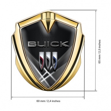 Buick Self Adhesive Bodyside Emblem Gold Outer Glow Effect